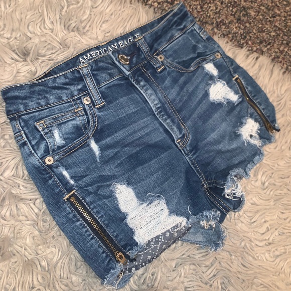 American Eagle jean shorts. Size 0. - Picture 1 of 5